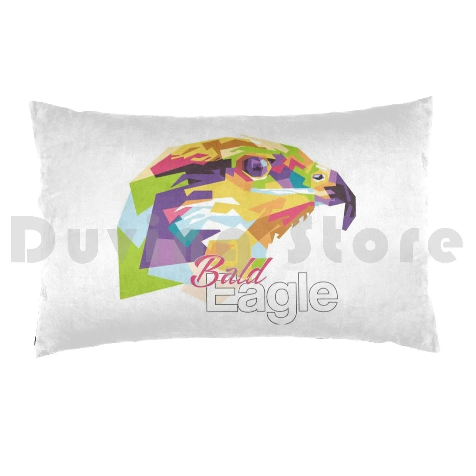 Bald Eagle In Vector Pop Art Pillow case 485 Eagle Bird Animal Symbol Wing Isolated Bald