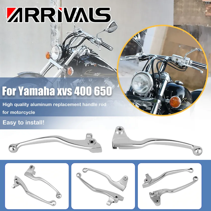 

Chrome Pair of Motorcycle Brake Clutch Lever For Yamaha VStar Drag Star XVS 400/650 XVS 1100 99-09 96/16 Moto Accessories