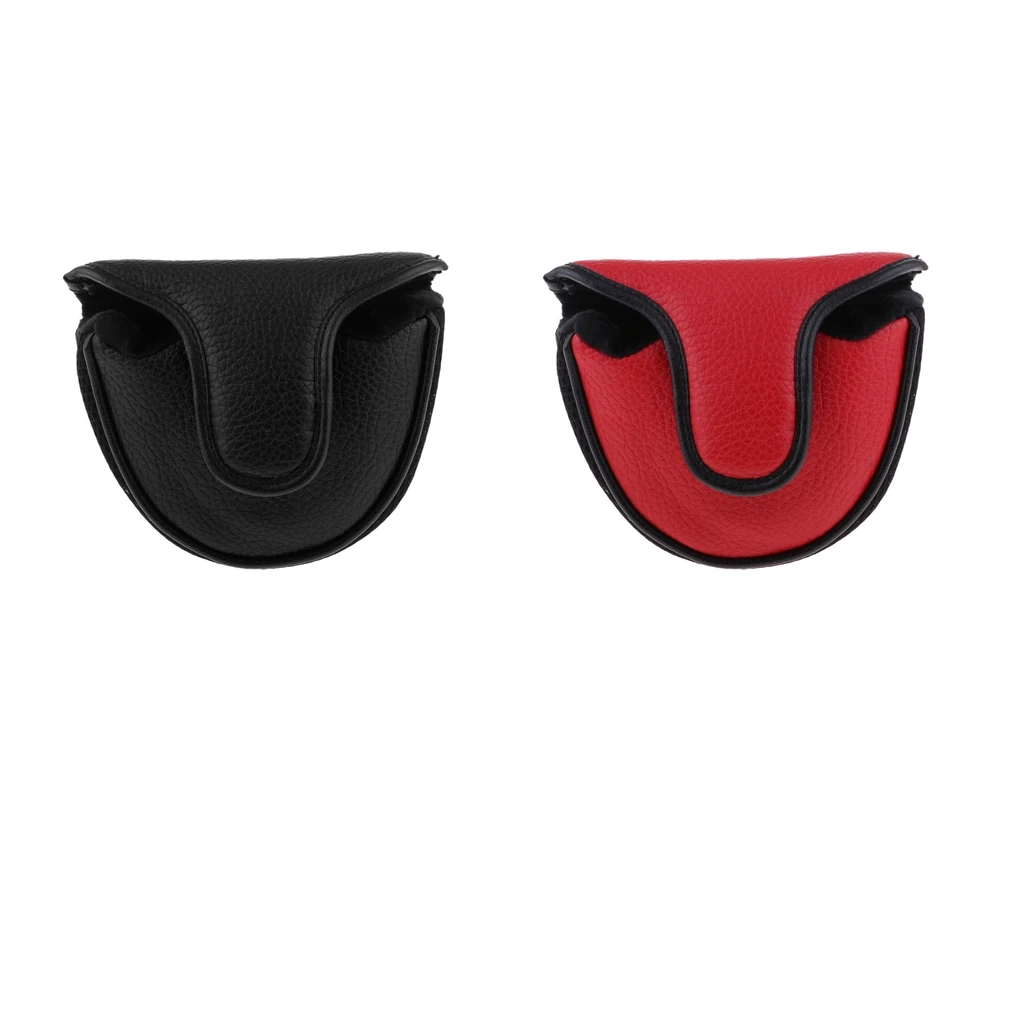 Morbida E Confortevole PU Golf Mallet Club Head Cover Protector Copertura Putter di Golf Accessori Rosso o Nero