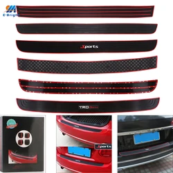 90cm Car Rear Trunk Bumper Carbon Fiber Sticker Protective Pad Anti-Scratch Cover Anti-Collision Protection Cover Strip Decal