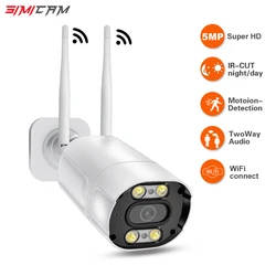 Câmera de segurança ip, wi-fi, 5mp/2mp, sem fio, detector humano por inteligência artificial, áudio bidirecional, onvif, luz dupla, noite, captura