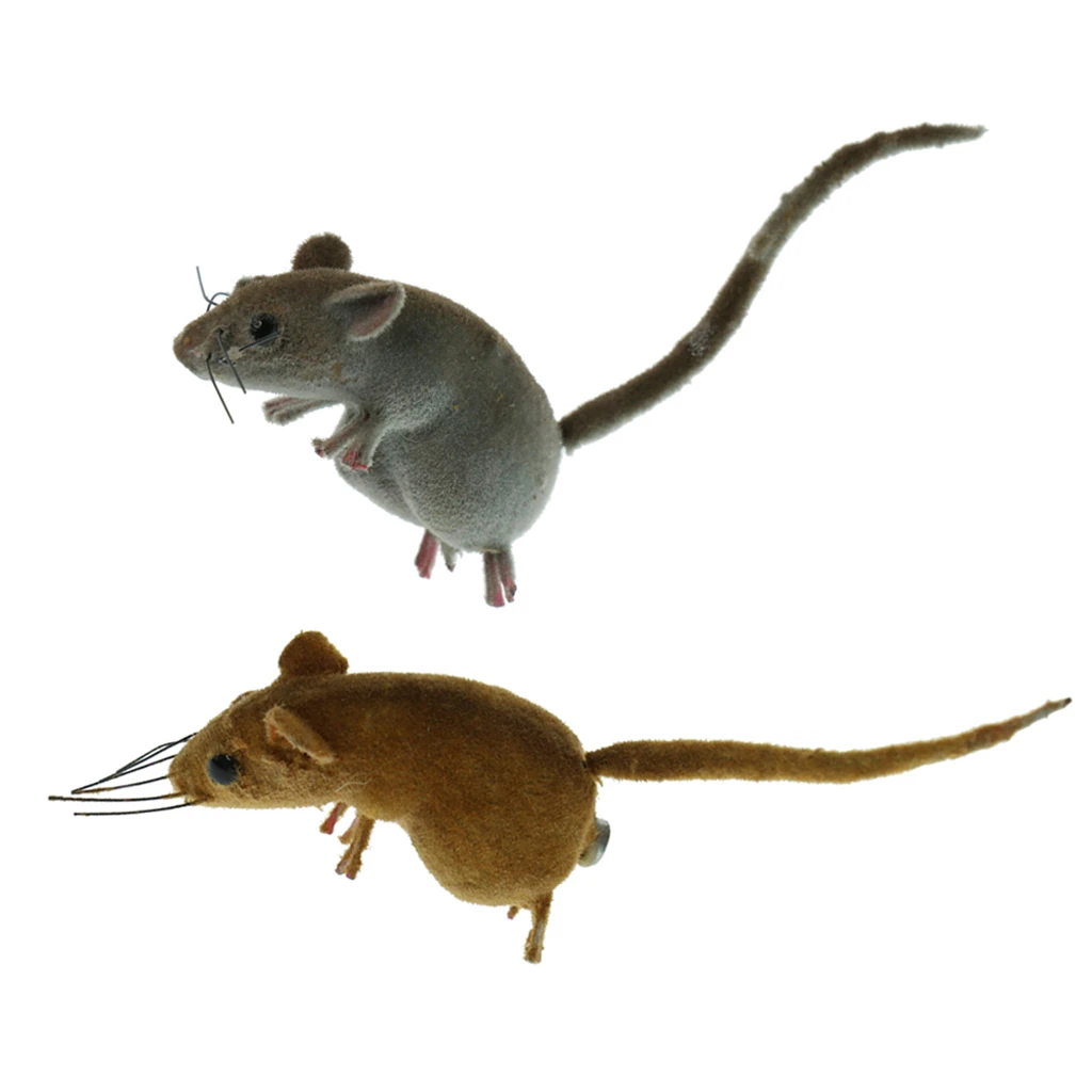 1/2pcs Realistic Mouse Animal Ornament Fridge Magnet Mice Toys Outdoor Garden Flower Pot Craft Decoration