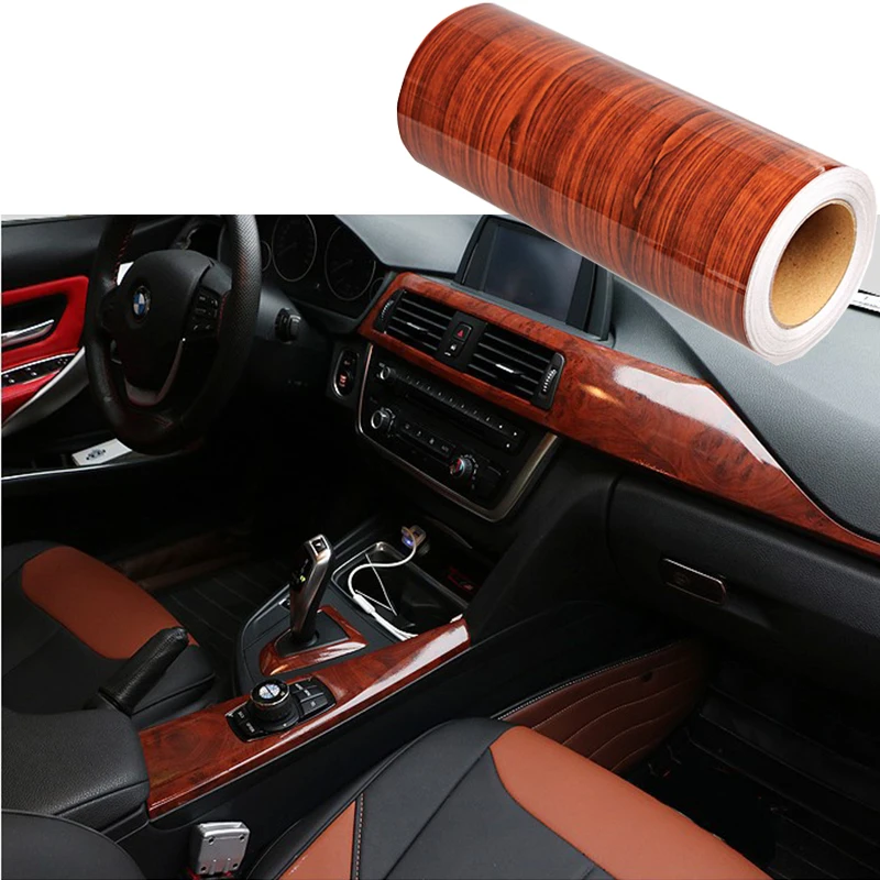 Wood Grain DIY Car Sticker Decal Film For Honda Civic 2006-2011 2018 Accord 2003 2007 Fit Toyota Corolla RAV4 Yaris Avensis Aygo