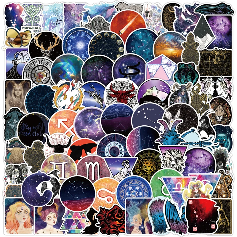 10/30/50/100PCS Milky Way Constellation Stickers Waterproof Fridge Guitar Laptop Motorcycle Skateboard Joke Decal Kid Toy Gift