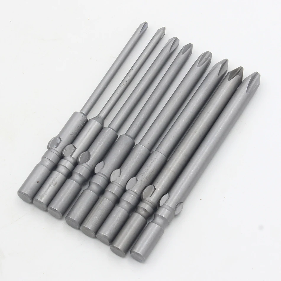 1pc 802 6mm shank chave de fenda elétrica bit chave de fenda magnética phillips cruz driver elétrico bits ferramentas manuais chave de fenda broca 80mm