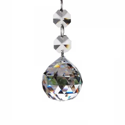 Beatiful Faceted Glass Crystal Ball Prism Chandelier Crystal Parts Hanging Pendant Lighting Ball Suncatcher Wedding Home Decor