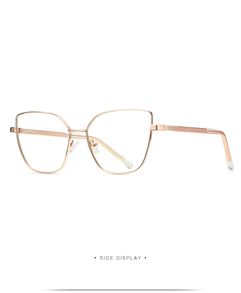Mode Frauen Katzenauge Vollrand Legierung Brille Rahmen für weibliche verschreibung pflicht ige Brillen optische Brille für Frau – Detail 17