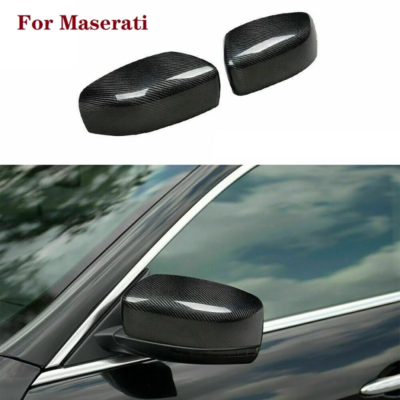 

Add On/Replacement Style Dry Carbon Fiber Mirror Cover Fit For Maserati Ghibli Quattroporte 2013-2016 Rear View Mirror Cover