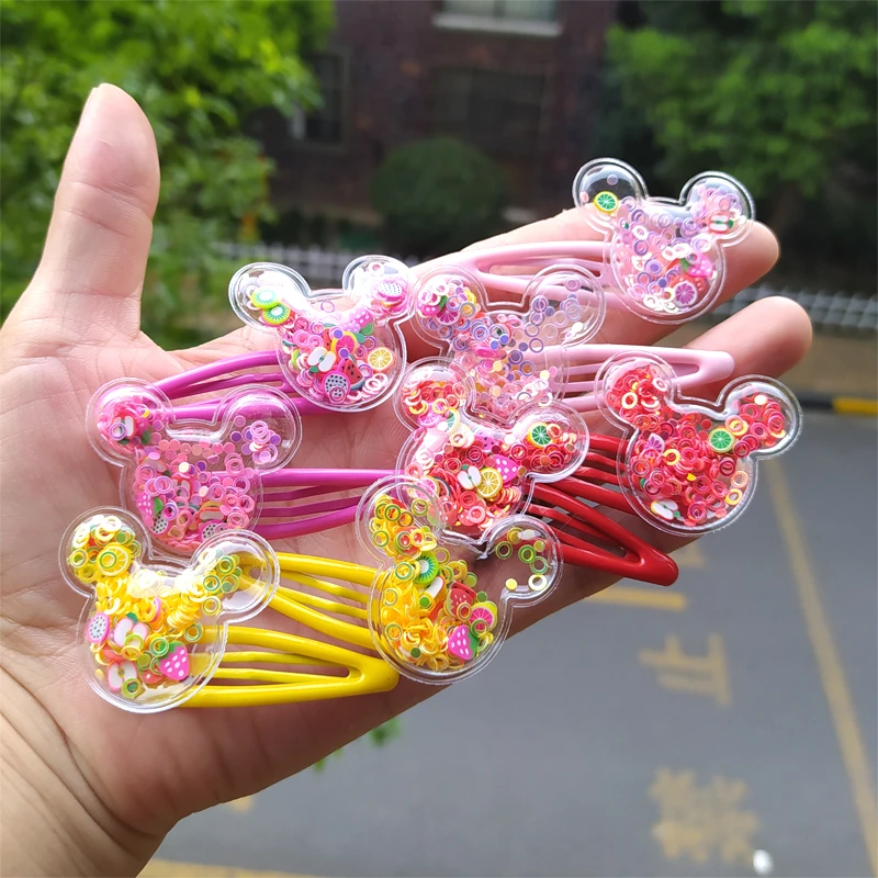 2PCS Transparent Sequins Kids Hairpins Baby Hair Clips Headdress Girls Hair Accessories Children Headwear