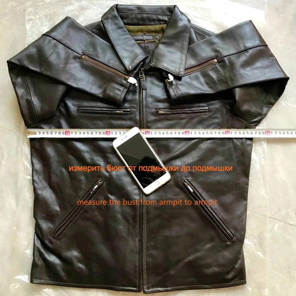 DHL free shipping,100% Top Italian Calf Leather Jacket for Men Handmade Embroidery Spring Autumn Vintage Motorcycle Rider Coat