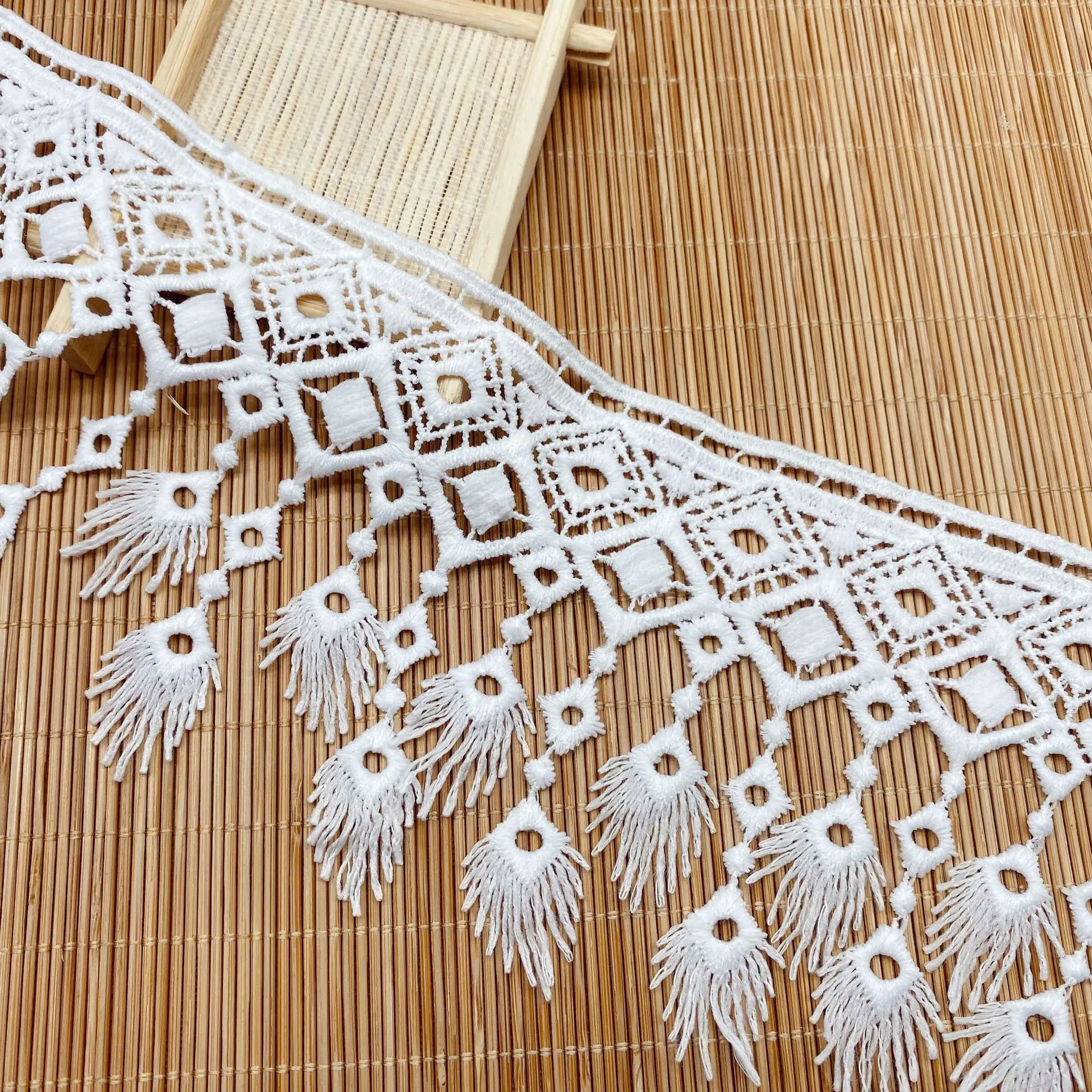 Water Soluble Embroidery Milk Silk Tassels lace DIY Polyester Sewing Garment Curtain Home Furnishing Skirt Clothes Accessories