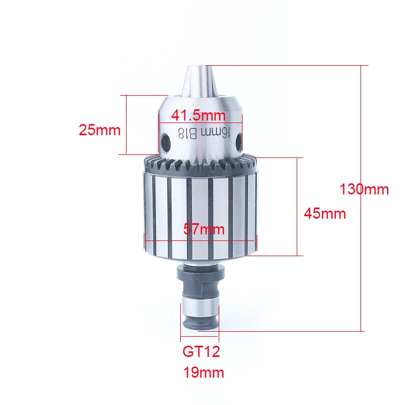 YOUSAILING B18-GT12 Drill Chuck Adapter Special for Pneumatic Tapping Machine B18 Drill Chuck and Tapping Collects Connector