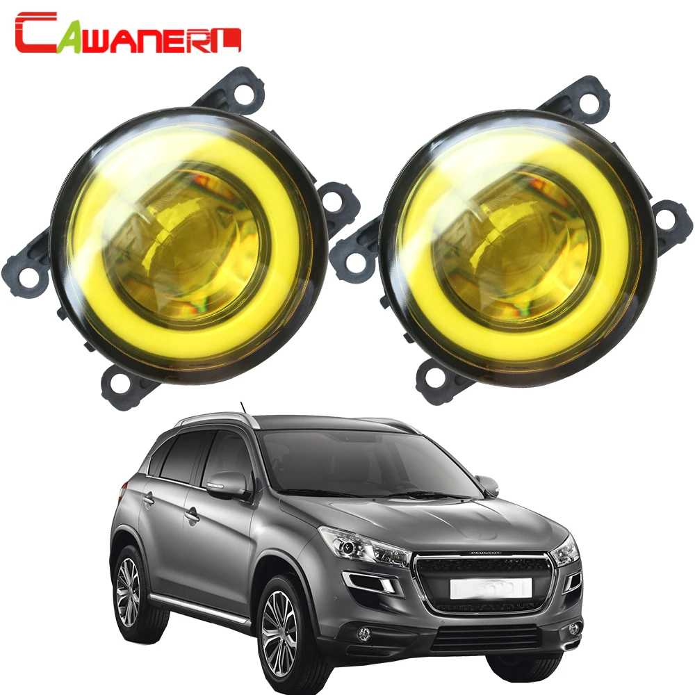 

Cawanerl For 2012-2017 Peugeot 4008 Car 30W COB LED Fog Light Angel Eye DRL Daytime Running Lamp H11 3000LM 12V 2 Pieces