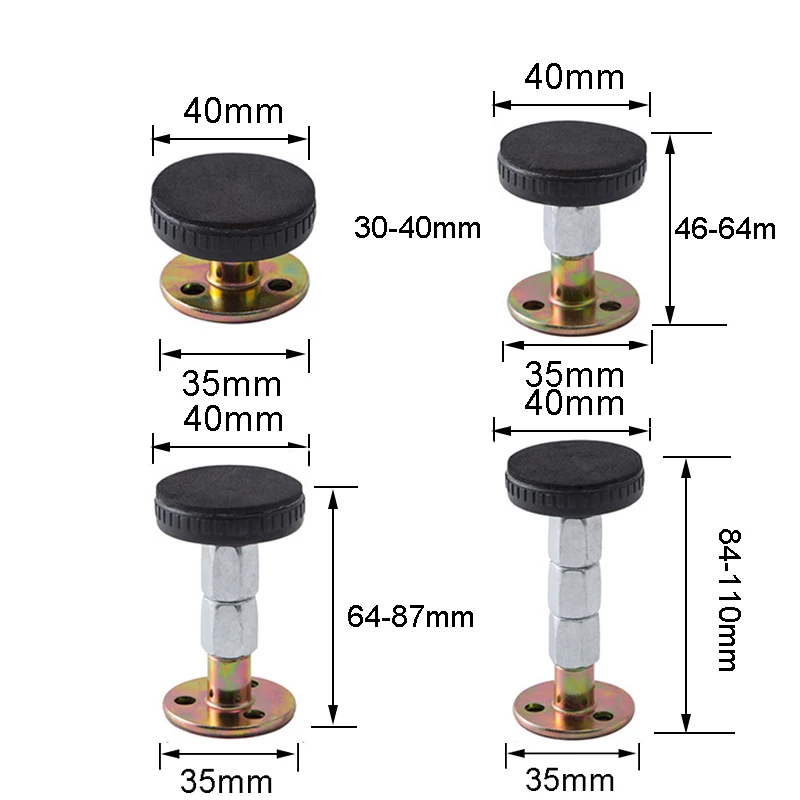 1Pack Bed Frame Anti-Shake Tool, Adjustable Threaded Headboard Stoppers Fixer, Bedside Antishake Telescopic Support Stabilizer