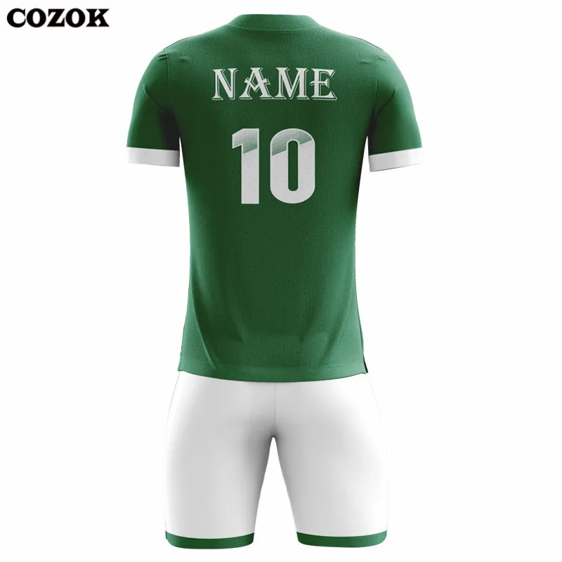 Soccer Jersey 2022 2023 Gradient Green And White Stripe Sublimation Soccer Shorts Football Shirt Men Training Football Kits