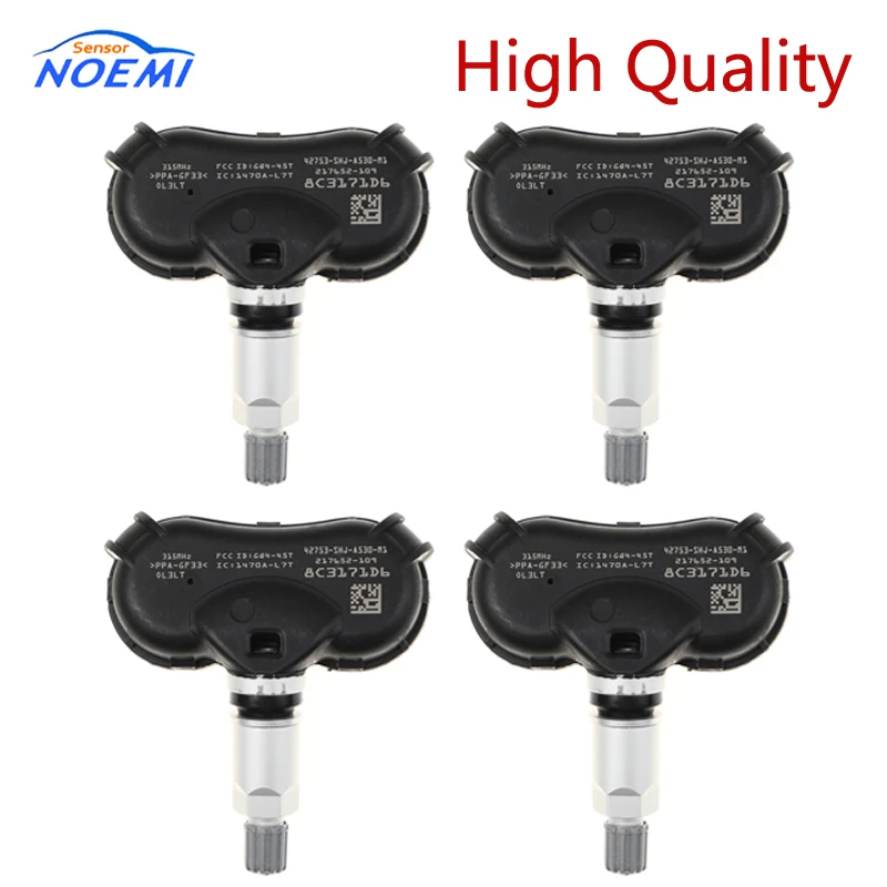 

4pcs 315MHZ Tire Pressure Monitor Sensor TPMS For Acura RL MDX TL TL-S Odyssey Touring Ridgeline VU Pilot 3.5L 42753-SHJ-A53