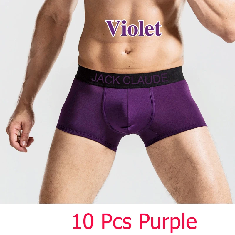 10 Pcs Jack Claude Heren Ondergoed Boxers Merk Mannen Boxer Shorts Modal Sexy Cueca Boxer Mannen 10 Pcs Ondergoed Mannelijke onderbroek
