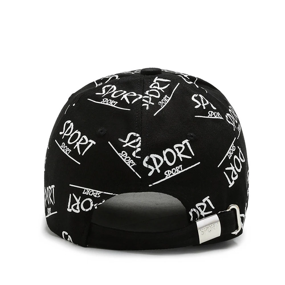 FS Trendy Black White Letter Print Baseball Cap For Men Women Snapback Hip Hop Caps Cotton Trucker Hats Casquettes Hommes 2024