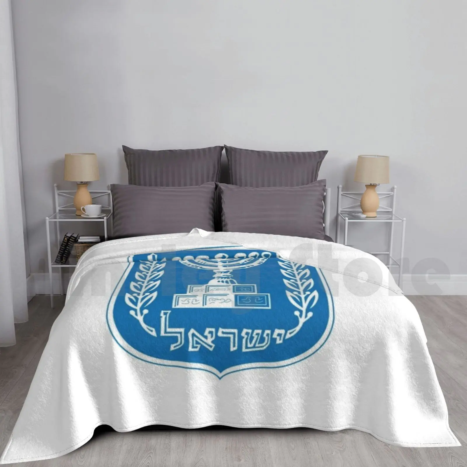 Emblem Of Israel Blanket Fashion Custom Emblem Of Israel Israel