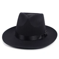 Sombrero Fedora retro sombrero de copa sombrero de jazz británico sombrero de Michael Jackson masculino otoño e invierno unisex sombrero de ala grande