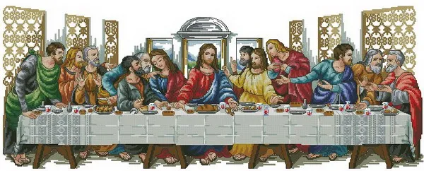 Last supper jesus sewing kit 16CT 18CT Needlework 14CT Canvas Unprinted Handmade Embroidery Cross Stitch Kits Set DIY Home Decor