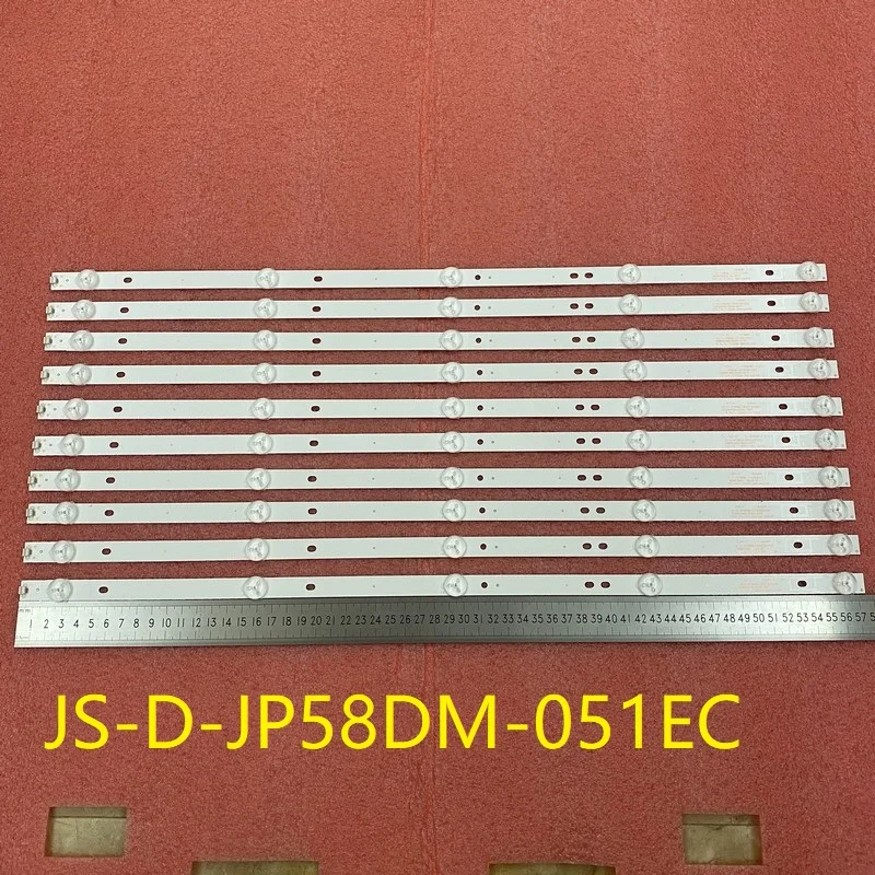 10pcs/set LED bar 5LED for K58DLJ12US polaroid 58 tvled584k01 JS-D-JP58DM-051EC(81225) E58DM100 3030-5S1P