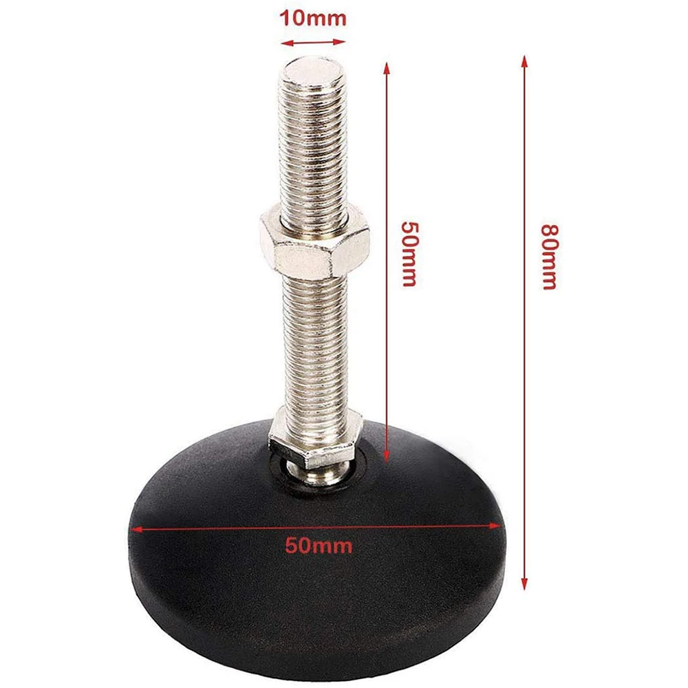 M8/M10 Adjustable Screw Furniture Support Legs Universal Hooves Fixed Anchor Cup for Machine Anti-skid Shock Absorber Protector