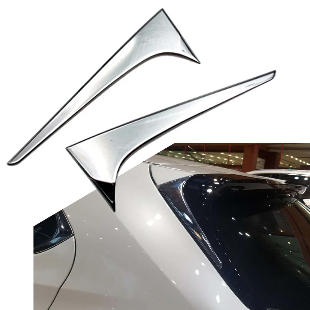 2Pcs Car Rear Window Wing Side Cover Trim Decoration for Lexus UX 200 250h 260h 2019 2020 2021 UX200 UX250h UX260h Chrome ABS