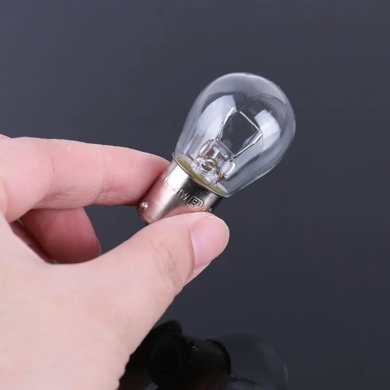 2Pcs 1156 BA15S Glass High Power Low Consumption Car Auto Stop Light Brake Bulb Indicator Lamp 21W DC12V