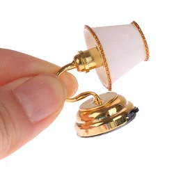 1PC New 1:12 Dollhouse Miniature Wall Light LED Lamp Table Lamp Bedroom Study Room Furniture Accessories For Doll House Decor