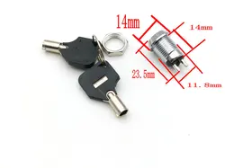 1set Mini Key Ignition Switch ON/OFF Lock Switch Key OFF Out 12MM