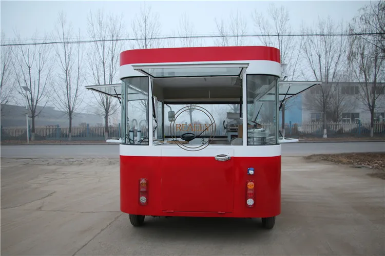 Outdoor Street Donut Fast Food Truck Mobile Kitchen With Catering Equipment Hot Dog Coffee Bubble Tea Trailer Cart For Sale