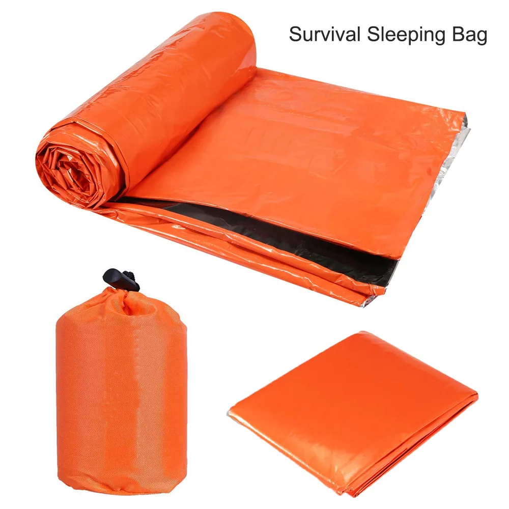 

Outdoor Emergency Sleeping Bag Thermal Sack Survival Blanket Keep Warm Waterproof Portable Survival Gear for Camping Hiking