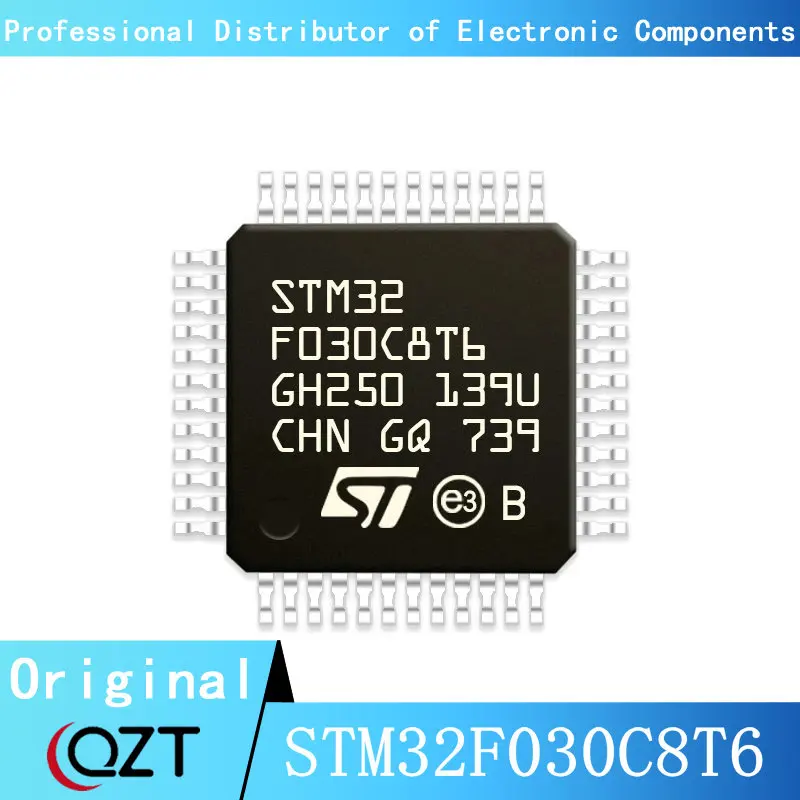 10 Buah/Lot STM32F030 Chip Mikrokontroler STM32F030C8T6 STM32F030C8T6 LQFP-48 Titik Baru