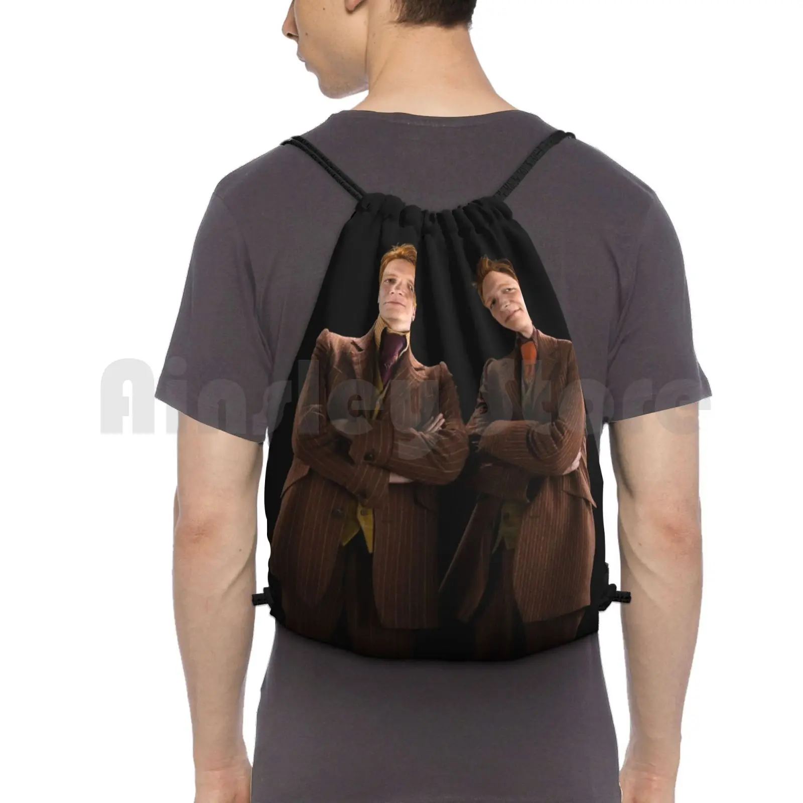 Fred And George Weasley Backpack Drawstring Bag Riding Climbing Gym Bag Fredandgeorgeweasley Jamesphelps Oliverphelps