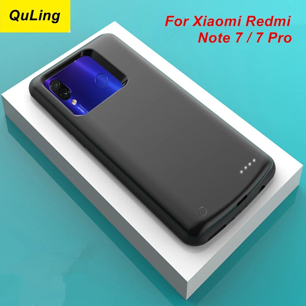 QuLing 6500 Mah สำหรับ Xiaomi Redmi หมายเหตุ7กรณีแบตเตอรี่หมายเหตุ7 Pro ฝาครอบ Power Bank สำหรับ Redmi หมายเหตุ7 Pro Battery Charger Case