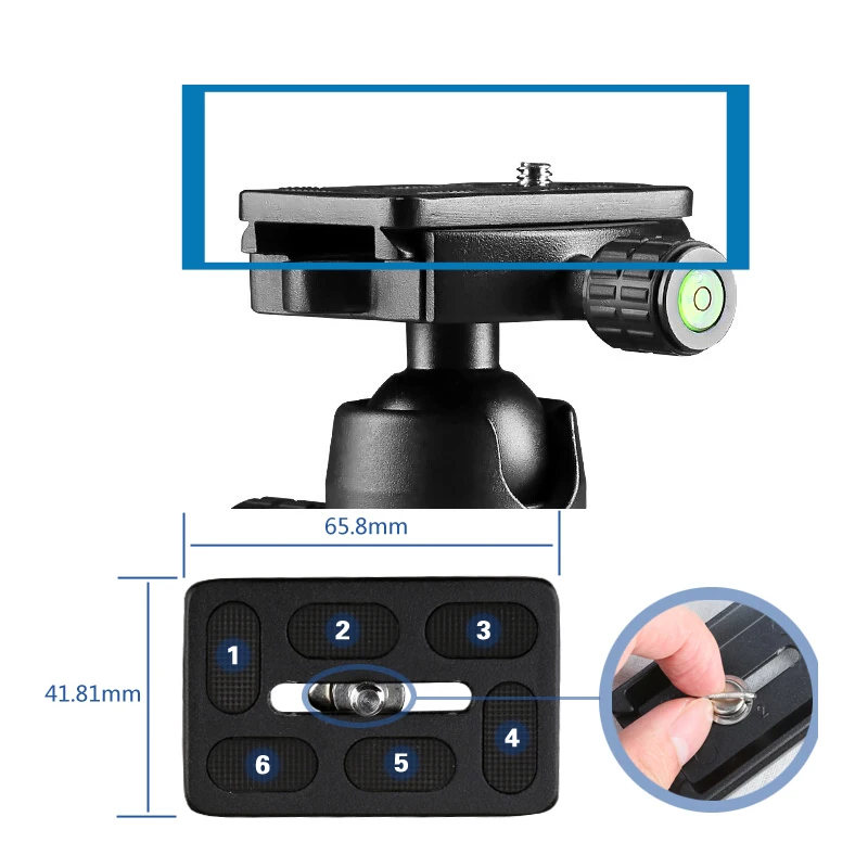 Placa de liberação rápida com parafusos para câmera weifeng 6620a 6012 6635b 6724a tripé placa de liberação rápida