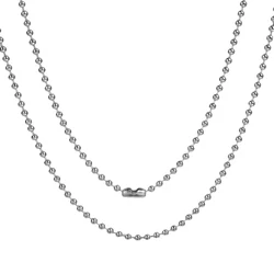 New Fashion 304 Stainless Steel Ball Chain Necklace For Women Metal Necklace Fashion Party Jewelry 60cm(23 5/8