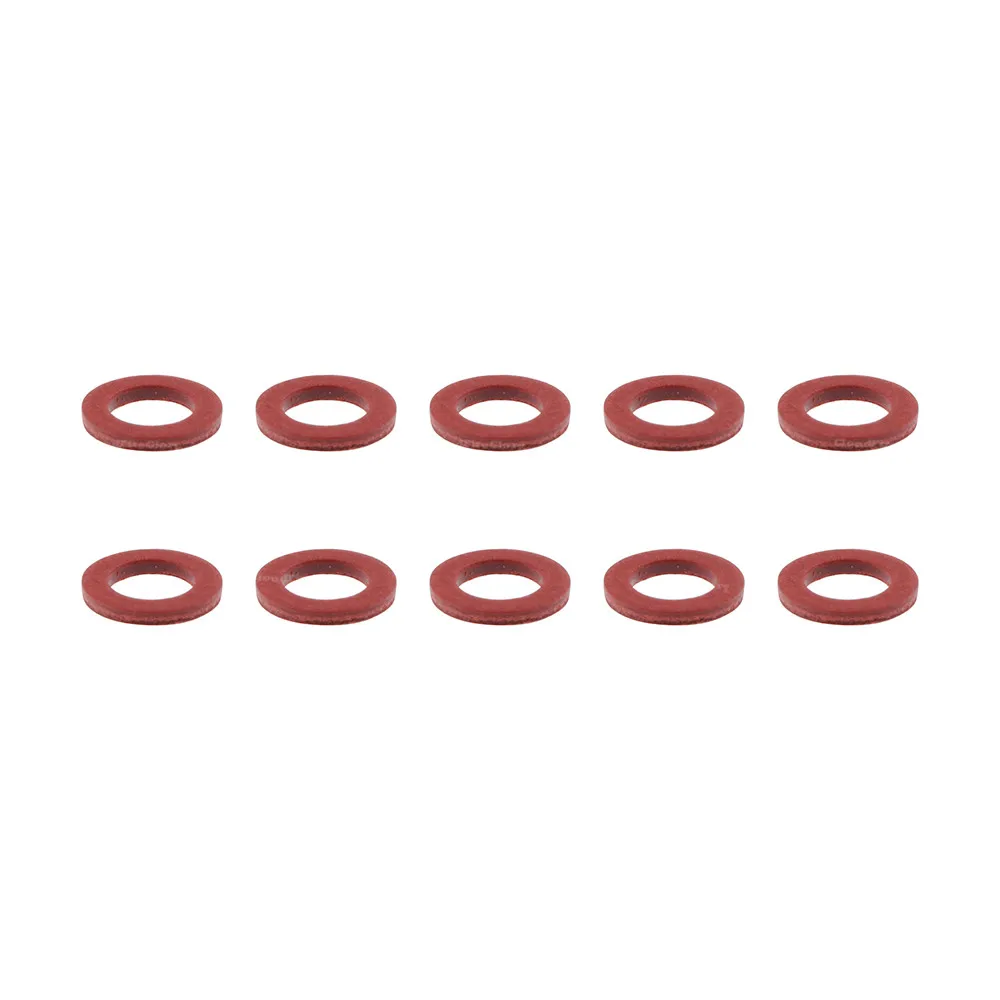 CloudFireGlory 90430-08020-00 90430-08003 10Pcs Lower Unit Oil Drain Screw Gasket Red  Plastic For Yamaha 1984-