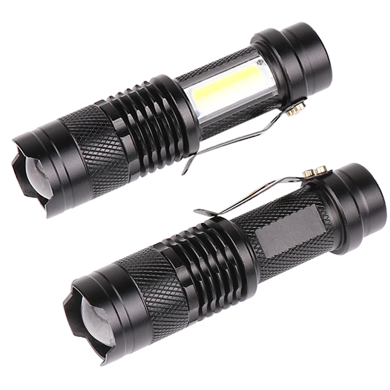 4000LM MINI Flashlight  Built in Battery USB Charging LED Flashlight COB Zoomable Waterproof Tactical Torch Lamp Bulbs Lantern