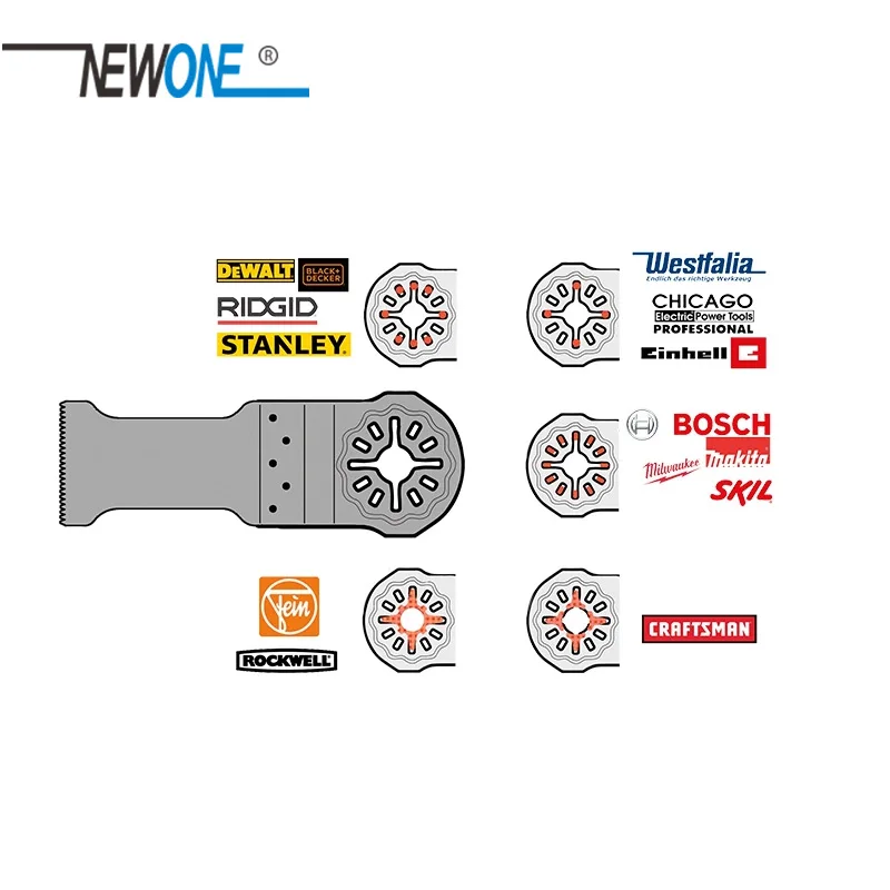 Imagem -04 - Newone-standard Saw Blade para Cortar Madeira Starlock Hcs E-cut Multi Pack Ferramenta de Oscilação Drywall Plásticos 45 mm