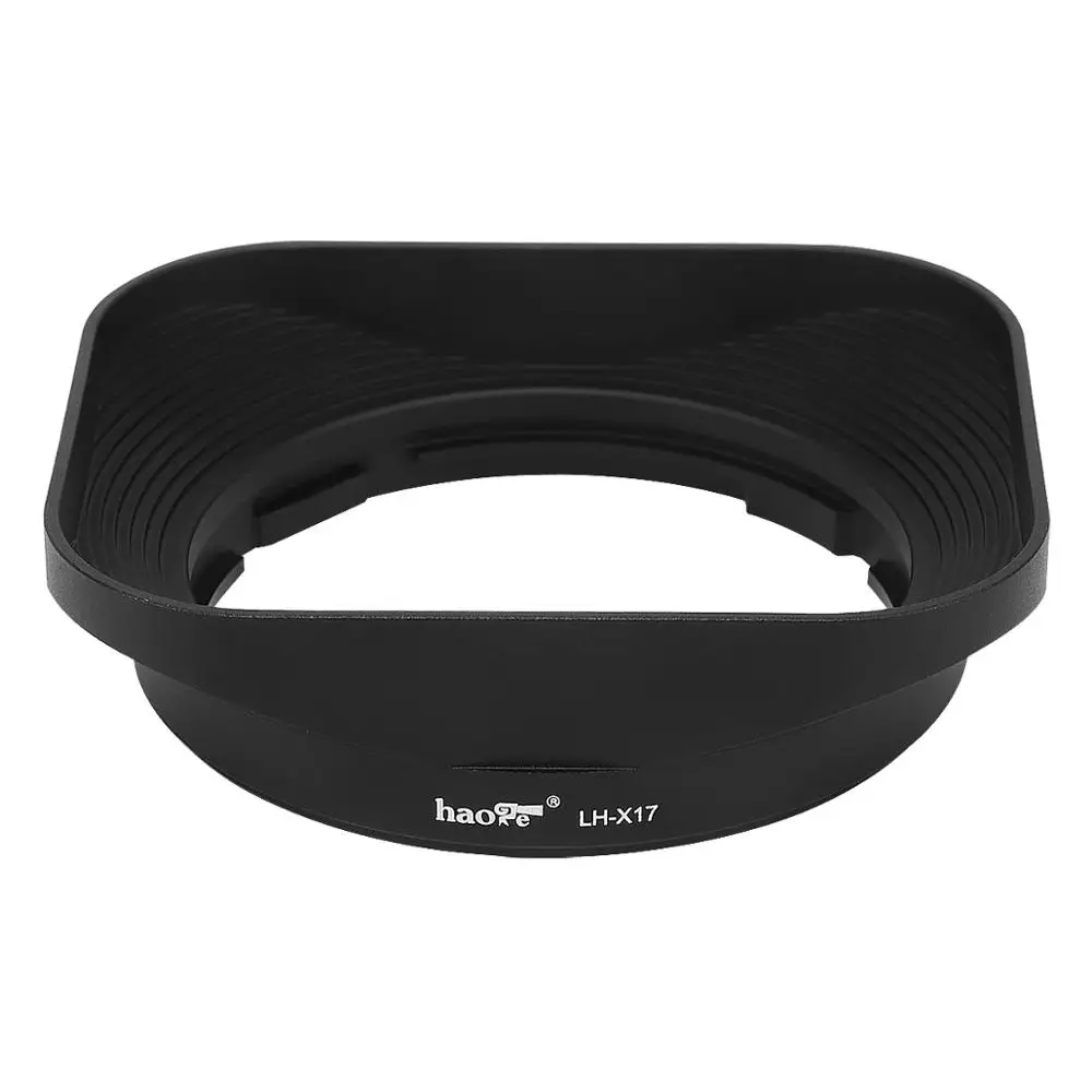 Haoge LH-X17 Square Metal Lens Hood for Fuji XF 16mm F2.8 R WR Lens on X-Pro2 X-Pro1 X-T2 X-T1 X-T20 X-T10 X-E2S X-A5 X-A20 X-E3