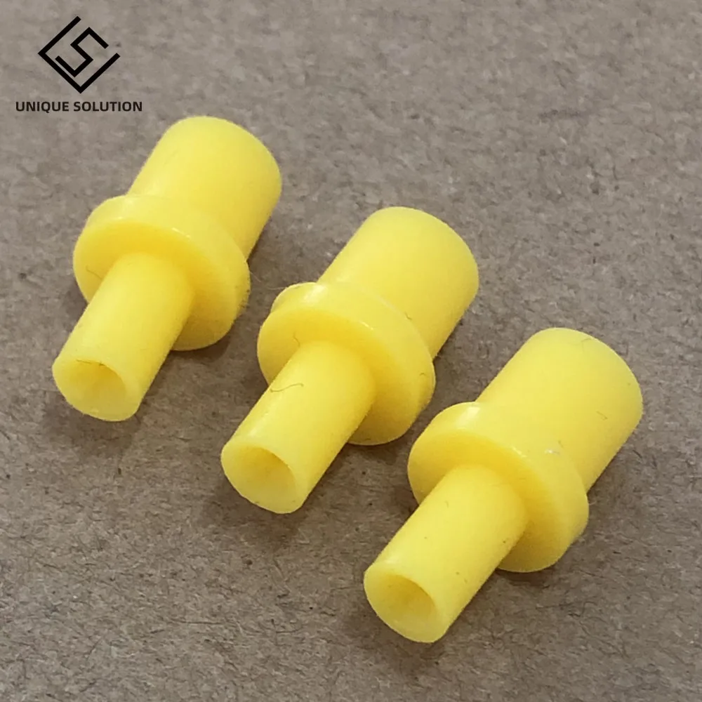 Syringe silicone soft yellow pumping air hollow joint part rubber connector 4 4.0 4mm ciss inkjet cartridge cleaning clean tool