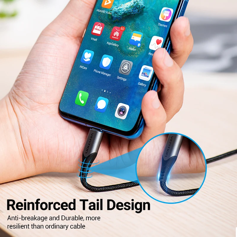 2 في 1 اسحب مايكرو Usb كابل نايلون شاحن سريع Usb نوع C داتاكابيل ل سامسونج شاومي أندرويد مايكرو Usb موبيل تيلفون كابيل