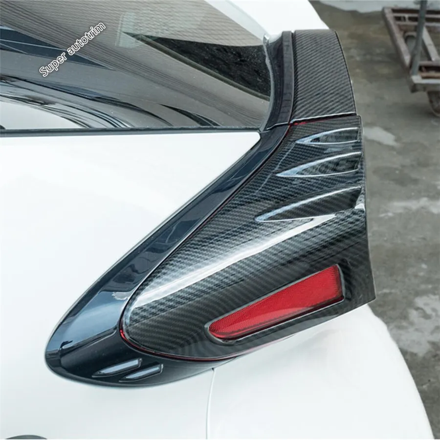 Carbon Fiber Look Side Window Scoop Louver Shutter / Rear Door Handle / Fuel Tank Cap Cover Trim For Toyota C-HR CHR 2016 - 2021