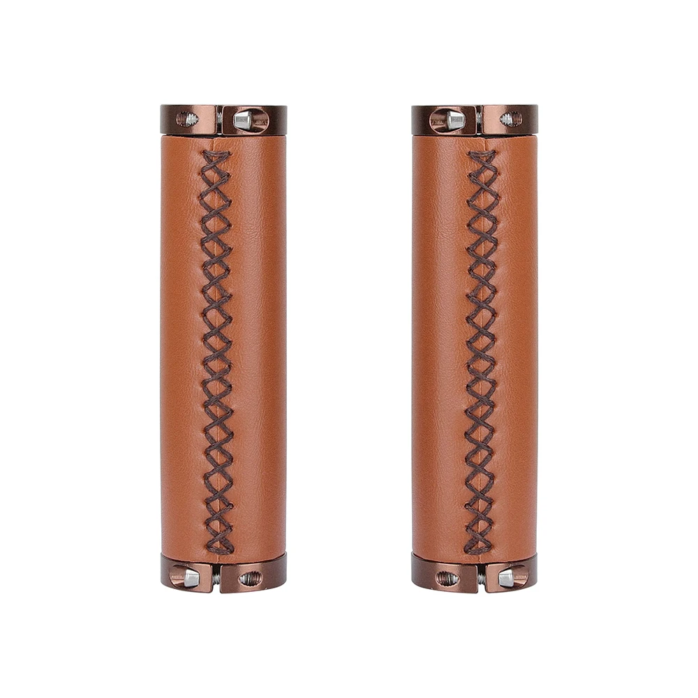 Kimrig Lederen Stuur Handgrepen Handgreep Vervanging Fiets Handgreep Stang Voor Fiets Dslr Kooi Schoudermontage Rig (Een Paar)