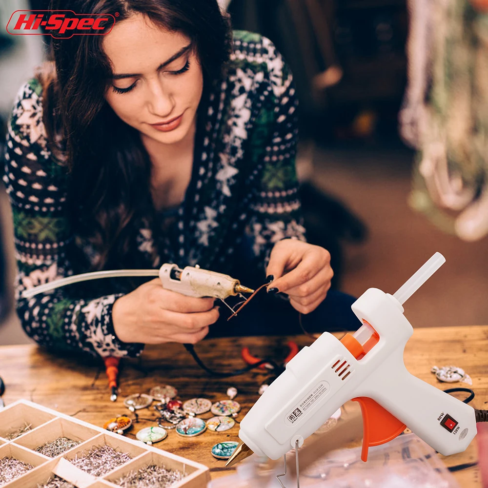 Hi-Spec 40 Вт 80 Вт 100 Вт 120 Вт 150 Вт EU/ Plug термоплавкий клеевой пистолет 7 мм Клей-стик промышленные мини пистолеты клей деревообрабатывающий инструмент