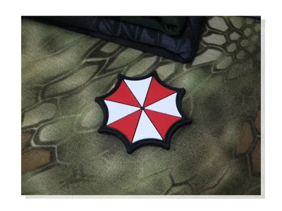 UMBRELLA HAZARD Hook & Loop PATCH BADGE PVC