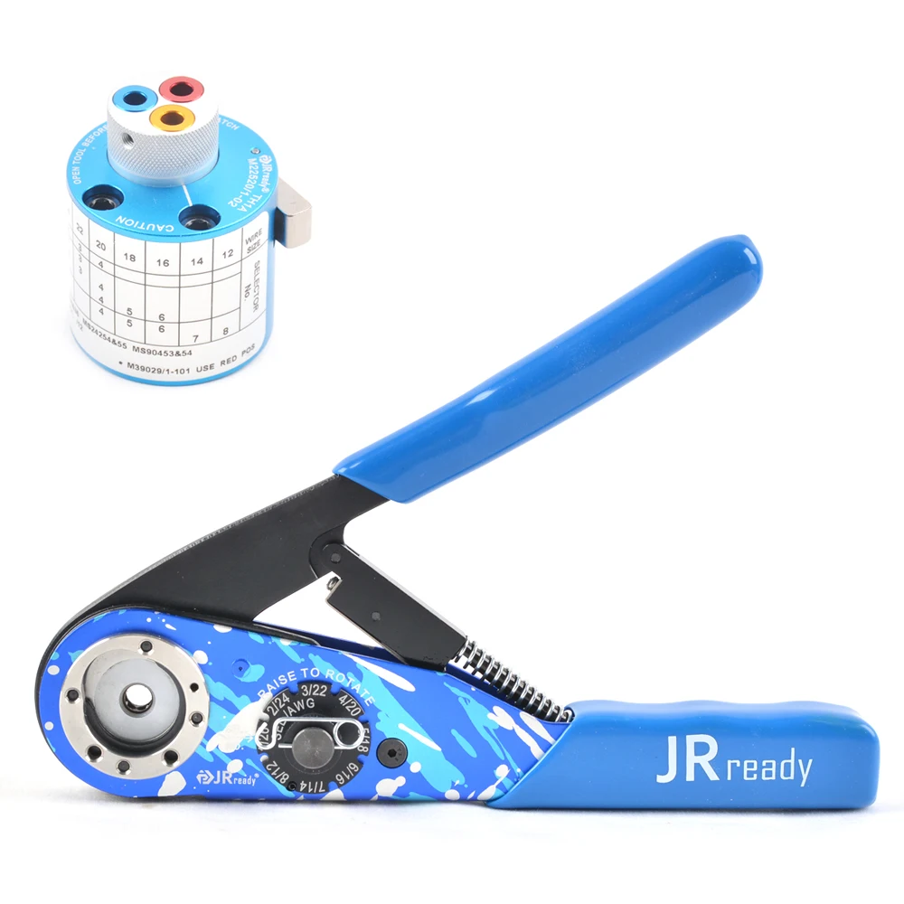 JRready NEW-AS1 M22520/1-01 Crimp Tool 12-26 AWG  M22520/1-02 Turret Head 12# 16# 20# Pin/Socket in MIL-PRF-38999 Series