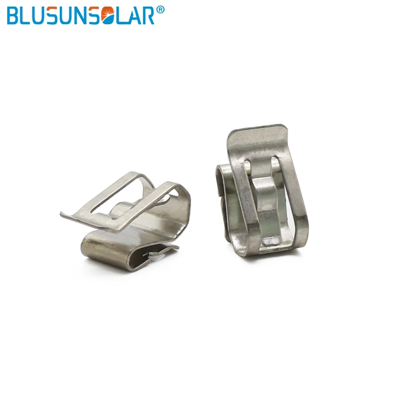 500 pcs / lot  SUS 304 material big size 2 x 4mm PV cable clips , solar cable fastener wire clamp LJ01200